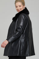 Longchamp Women's Leather Jacket | Derimod Longchamp Women's Leather Jacket | Derimod