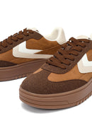 Kadın Camel Bağcıklı Kalın Tabanlı Sneaker | Derimod Kadın Camel Bağcıklı Kalın Tabanlı Sneaker | Derimod