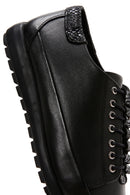 Kadın Siyah Deri Casual Sneaker | Derimod Kadın Siyah Deri Casual Sneaker | Derimod