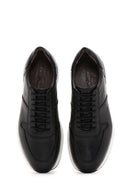 Men's Black Lace-Up Leather Casual Sneaker | Derimod Men's Black Lace-Up Leather Casual Sneaker | Derimod