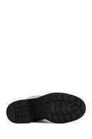 Women's Black Thick Heeled Leather Boots | Derimod Women's Black Thick Heeled Leather Boots | Derimod