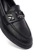 Kadın Siyah Tokalı Deri Loafer | Derimod Kadın Siyah Tokalı Deri Loafer | Derimod