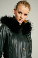 Diva Women's Leather Jacket | Derimod Diva Women's Leather Jacket | Derimod