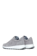 Women's Anthracite Suede Leather Sneaker | Derimod Women's Anthracite Suede Leather Sneaker | Derimod