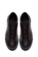 Men's Brown Lace-Up Leather Sneakers | Derimod Men's Brown Lace-Up Leather Sneakers | Derimod