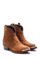 Women's Suede Leather Cowboy Boots | Derimod Women's Suede Leather Cowboy Boots | Derimod