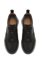 Erkek Siyah Bağcıklı Deri Casual Sneaker | Derimod Erkek Siyah Bağcıklı Deri Casual Sneaker | Derimod