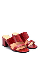 Women's Leather Heeled Slippers | Derimod Women's Leather Heeled Slippers | Derimod