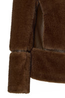 Sevilla Woman Brown Notched Collar Teddy Coats | Derimod Sevilla Woman Brown Notched Collar Teddy Coats | Derimod