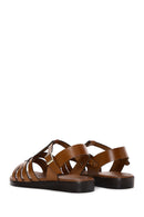 Women's Tan Ankle Strap Leather Bodrum Sandals | Derimod Women's Tan Ankle Strap Leather Bodrum Sandals | Derimod