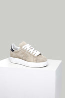 Suede Stone Women's Leather Sneaker | Derimod Suede Stone Women's Leather Sneaker | Derimod