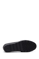 Women's Black Leather Wedge Heeled Comfort Loafer | Derimod Women's Black Leather Wedge Heeled Comfort Loafer | Derimod