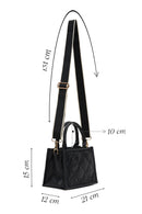 Women's Black Quilted Handbag | Derimod Women's Black Quilted Handbag | Derimod