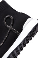 Kadın Siyah Taşlı Bilekli Sneaker | Derimod Kadın Siyah Taşlı Bilekli Sneaker | Derimod