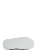 Woman White Laced Thick Sole Leather Sneakers | Derimod Woman White Laced Thick Sole Leather Sneakers | Derimod