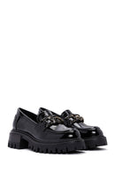 Women's Black Buckle Detailed Leather Masculine Loafer | Derimod Women's Black Buckle Detailed Leather Masculine Loafer | Derimod