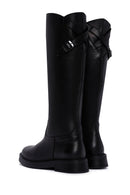 Women's Black Zippered Leather Boots | Derimod Women's Black Zippered Leather Boots | Derimod
