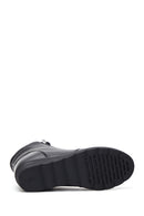 Women's Black Leather Casual Boots | Derimod Women's Black Leather Casual Boots | Derimod