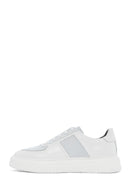 Erkek Beyaz Bağcıklı Deri Sneaker | Derimod Erkek Beyaz Bağcıklı Deri Sneaker | Derimod