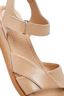 Women's Beige Strappy Leather Sandals | Derimod Women's Beige Strappy Leather Sandals | Derimod