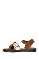 Women's Tan Ankle Strap Leather Bodrum Sandals | Derimod Women's Tan Ankle Strap Leather Bodrum Sandals | Derimod