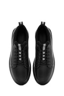Men's Black Lace-up Leather Sneaker | Derimod Men's Black Lace-up Leather Sneaker | Derimod