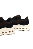 Kadın Siyah Bağcıklı Kalın Tabanlı Deri Sneaker | Derimod Kadın Siyah Bağcıklı Kalın Tabanlı Deri Sneaker | Derimod