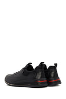 Erkek Siyah Bağcıklı Deri Sneaker | Derimod Erkek Siyah Bağcıklı Deri Sneaker | Derimod