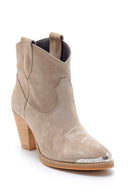 Women's Heeled Suede Boots | Derimod Women's Heeled Suede Boots | Derimod