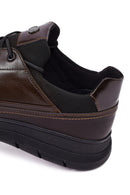 Men's Brown Lace-Up Leather Casual Sneaker | Derimod Men's Brown Lace-Up Leather Casual Sneaker | Derimod