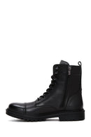 Men's Black Leather Zippered Casual Boots | Derimod Men's Black Leather Zippered Casual Boots | Derimod