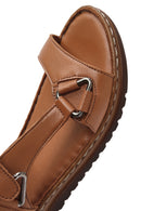 Women's Tan Leather Comfort Sandals | Derimod Women's Tan Leather Comfort Sandals | Derimod