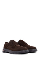 Men's Brown Lace-Up Thick-Soled Suede Leather Casual Shoes | Derimod Men's Brown Lace-Up Thick-Soled Suede Leather Casual Shoes | Derimod