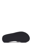 Women's Black Toe Stone Wedge Heel Jelly Slippers | Derimod Women's Black Toe Stone Wedge Heel Jelly Slippers | Derimod
