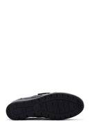 Women's Black Strappy Leather Comfort Shoes | Derimod Women's Black Strappy Leather Comfort Shoes | Derimod