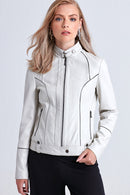 Irma Women's Leather Jacket | Derimod Irma Women's Leather Jacket | Derimod