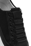 Erkek Siyah Bağcıklı Deri Sneaker | Derimod Erkek Siyah Bağcıklı Deri Sneaker | Derimod