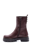 Women's Leather Zippered Long Boots | Derimod Women's Leather Zippered Long Boots | Derimod