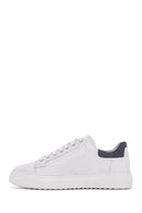 Men's White Lace-up Leather Sneaker | Derimod Men's White Lace-up Leather Sneaker | Derimod