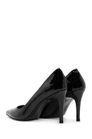 Women's Black High Thin Heel Patent Leather Stiletto | Derimod Women's Black High Thin Heel Patent Leather Stiletto | Derimod