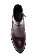 Men's Leather Zippered Classic Boots | Derimod Men's Leather Zippered Classic Boots | Derimod