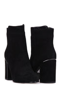 Women's Suede Leather Heeled Boots | Derimod Women's Suede Leather Heeled Boots | Derimod