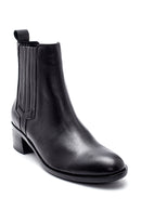 Women's Leather Short Heeled Boots | Derimod Women's Leather Short Heeled Boots | Derimod