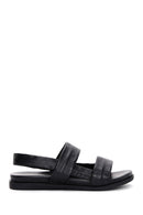 Women's Black Leather Sandals | Derimod Women's Black Leather Sandals | Derimod