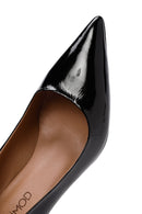 Women's Black Thin Heeled Leather Stiletto | Derimod Women's Black Thin Heeled Leather Stiletto | Derimod