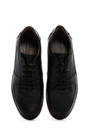 Men's Black Leather Casual Sneaker | Derimod Men's Black Leather Casual Sneaker | Derimod