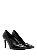 Women's Black High Thin Heel Patent Leather Stiletto | Derimod Women's Black High Thin Heel Patent Leather Stiletto | Derimod