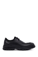 Men's Black Lace-Up Thick-Soled Leather Casual Shoes | Derimod Men's Black Lace-Up Thick-Soled Leather Casual Shoes | Derimod