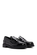 Women's Black Patent Leather Masculine Loafer | Derimod Women's Black Patent Leather Masculine Loafer | Derimod