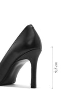 Kadın Siyah Yüksek İnce Topuklu Deri Stiletto | Derimod Kadın Siyah Yüksek İnce Topuklu Deri Stiletto | Derimod